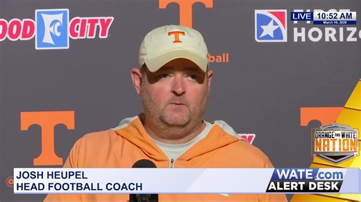 Head Football Coach Josh Heupel speaks as Vols kick off spring practice