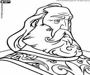 Heraclio's evil face coloring page printable game