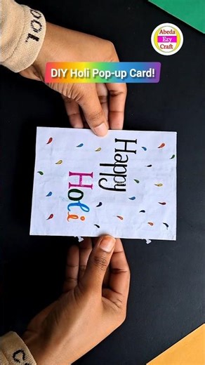 Holi Pop Up Card | Holi Greeting Card | Happy Holi Card #diy #happyholi #holi