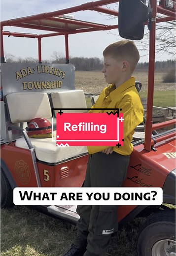 Basic Wednesday afternoon. #littlefirefighter #quinn #fireman #quinnfireman #lilstation5 #littleliberty #LS5 #refilling #fieldfires #burnban