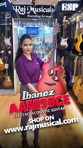 The Ibanez AAM50CE is an electro-acoustic guitar that combines innovative design with high-quality materials to deliver a rich, dynamic tonal experience. Shop on : www.rajmusical.com , Visit our Showroom 2188/6 West Patel Nagar, New Delhi 110008 Its special features include: • Advanced Auditorium Body with Advanced Access Cutaway: This reimagined body shape features a slightly wider waist positioned closer to the neck, enhancing resonance and balance. The cutaway design allows for effortless acc