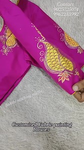 2.8K views · 31 reactions | Sakthi stitching studio 9025725074 9962233992 #paintingdesign #sareepaintingdesign #blousepainting #designerpainting #modelmodules #handmadebroochesblouse #fabricpainting #paintingclass #paintingblouseideas #sareefsbricpaointing #paintingideas #paintingdesignsonfabric | Sakthi stitching studio | Facebook