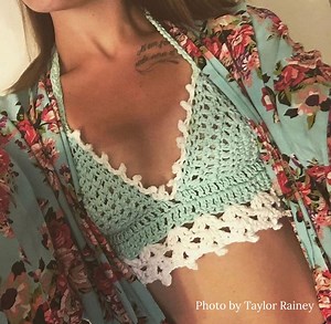 Free Crochet Pattern: The Pretty Picot Bralette - Carroway Crochet