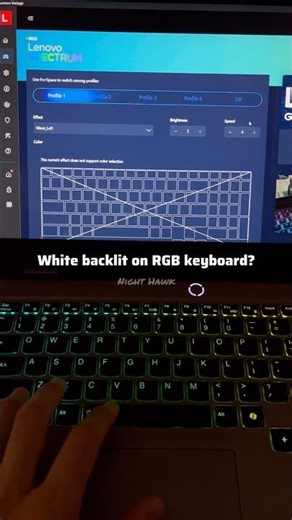 How to Set White Backlight on RGB Keyboard? 💻 #Shorts #LenovoLOQ