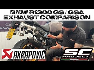 R1300 GSA - Akrapovic Vs SC Project Exhaust Comparison
