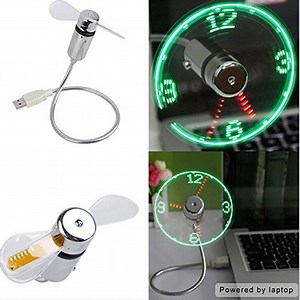 [Hot Item] LED Light Cool Gadget Real Time Display Function Fan