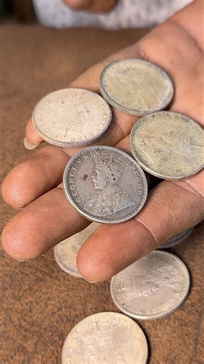 Ancient Silver Coins Used by British & Maharajas 😳 #ytshorts #antique