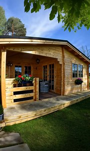 28K views · 476 reactions | Step Inside This Beautiful Pinewood Cabin with a Peaceful Porch | Cozy Cabin Designs | Facebook