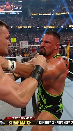 Gunther VS Bron Breaker: You’ve never seen a strap match with this much clinical precision #gunther
