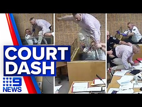 Prisoner tries to escape Adelaide courtroom | 9 News Australia