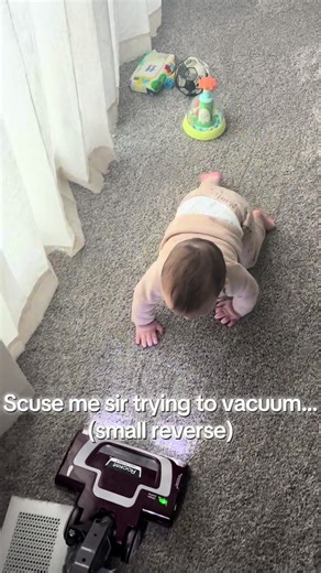#vacuum #chase #funny #adorable #baby