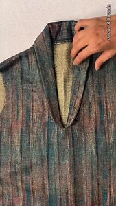 Shawl collar, watch detail, stitching tutorial on my YouTube channel #colourofthreads #diy #showlcollar #sewing #instagood | Colour of threads