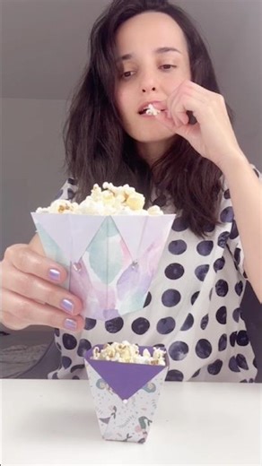 DIY Paper Snack Bowl 🍿📦 #Shorts