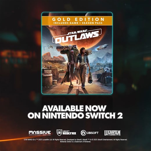 45K views · 369 reactions | Experience the ultimate galactic adventure with Star Wars Outlaws on Nintendo Switch 2! Whether at home or on the go, enjoy intuitive touch controls for menu navigation and select minigames, an optimized handheld mode, and immersive motion controls for key features. | Star Wars | Facebook