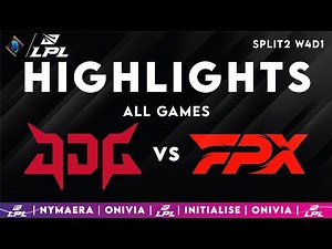 JDG vs FPX ALL GAMES Highlights | LPL 2025 Highlights | JD Gaming vs FunPlus Phoenix by Onivia