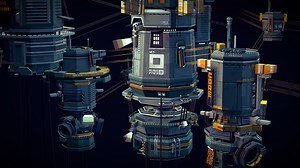 CORE - Floating grid towers - 3D model by Wacky (@wackyblocks)