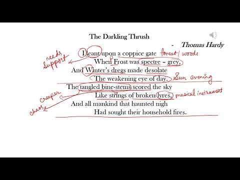 The Darkling Thrush by Thomas Hardy Explained