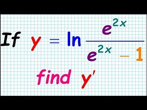 How to differentiate ln (e^2x/( e^x-1) Derivative Differentiation Collection Chain Rule CR9 AP Calc