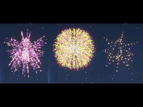 3 beautiful firework in minecraft