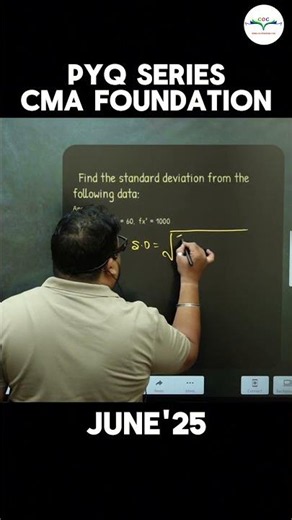 Statistics Made Easy | Standard Deviation CMA #cmafoundation #statistics #tutorial #coc