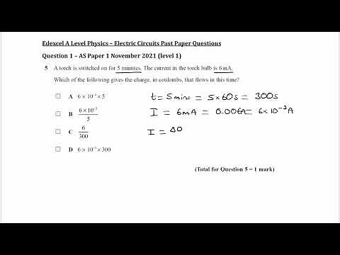 Electrical Circuits Exam Questions - A Level Physics AQA, Edexcel, OCR A - Q4 (level 1)