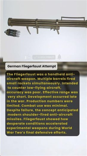 German Fliegerfaust Attempt | Military History Talks
