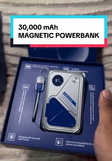 Power up anytime, anywhere! Stay charged on the go with the UNEED 30kmah Magnetic Wireless Powerbank – a high-capacity, fast-charging solution designed for convenience and reliability. Perfect for smartphones, tablets, and other USB-C devices, this powerbank keeps you powered without the hassle of cables. ✨ Why you’ll love it: ✔️ 30,000mAh high capacity – multiple full charges ✔️ Magnetic wireless charging – snap & go convenience ✔️ Fast charging support for phones and devices ✔️ Compact and por