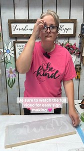 Let’s stencil a sign. Join me as I walk you through basic stenciling steps for easy sign making. 🩷 #farmhousestencilshoppe #stenciling #signmaking #craftvideos | Farmhouse Stencil Shoppe