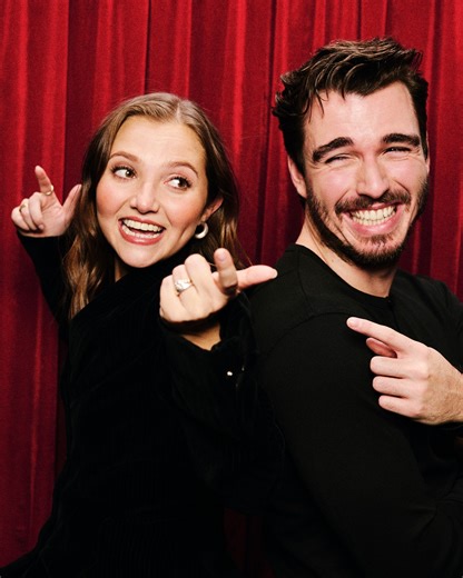 Netflix UK & Ireland on Instagram: "She: is the lead in Agatha Christie's Seven Dials 🕵️‍♀️ He: dies in everything he’s in 💀 Mia McKenna-Bruce and Corey Mylchreest are the latest duo to step into our photo booth of truth! 📸"