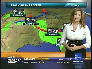 Weather Channel Girl Stephanie Abrams White Top
