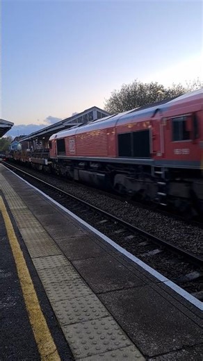 Class 66 DB Freight train passing Goole