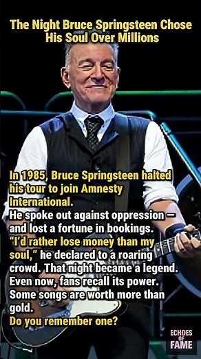 The Night Bruce Springsteen Chose His Soul Over Millions #shots