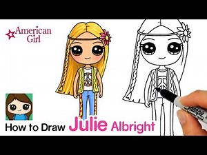 How to Draw Julie Easy | American Girl Doll