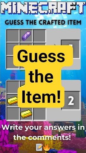 Visual Quiz #10 | Minecraft Recipe Table | Guess the Item!