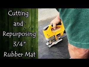 Cutting and Repurposing a Horse Stall Mat