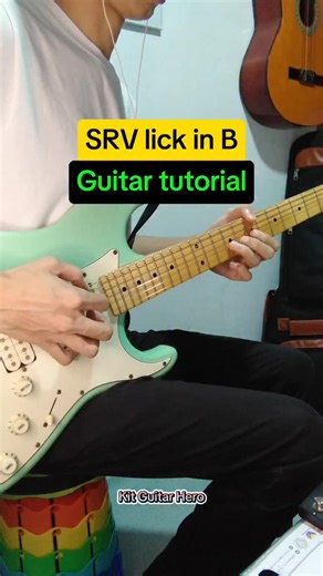 Kit Padua on Instagram: "SRV lick in B (Guitar tutorial)#guitarist #guitarsolo #guitar #kitguitarhero #guitartutorial #guitarlesson"