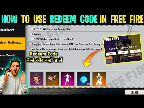How To Use Redeem Code FreeFire, How To Redeem Free Fire Code, Free Fire Redeem Code Kaise Dalte Hai
