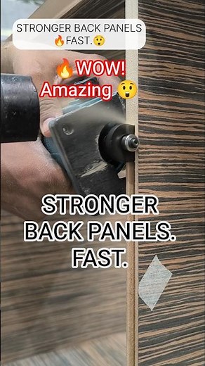 Router Trick to Fix Back Panels Like a Pro! 🤯 #diy #woodworking #tips #tricks #viral #shorts
