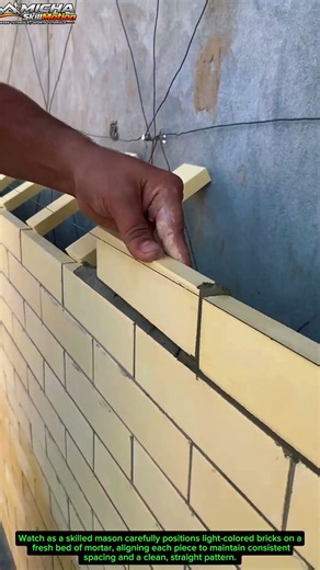 Perfect Brickwork by Hand! This Mason’s Precision Is Seriously Impressive! 🤯🧱
