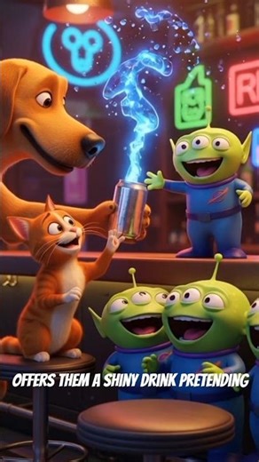 The Great Alien Beer Heist | A Pixar-Style Dog & Cat Adventure Short #shorts