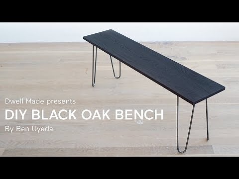 DIY Black Oak Bench with Homemade Stain | A Dwell Made Project
