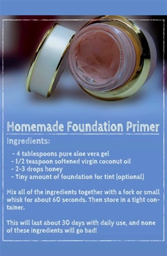"Homemade primer for that Natural glow 🌿"