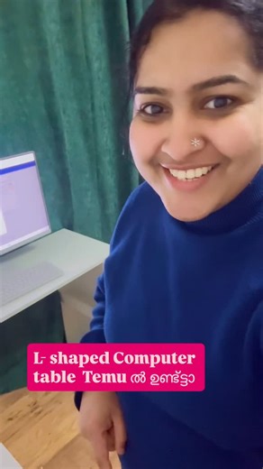 Biji Renny on Instagram: "ഈ ഒരു computer table Temu ൽ നിന്ന് വാങ്ങിയതാട്ടോ 👌👌👌#highlightsシ゚ #bijirenny #malayalamvideos #furniture #temufinds"