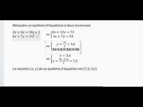 Système d'équations - Méthode par combinaisons linéaires