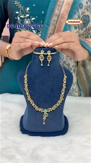 Bridal Necklace Collection | CZ Necklace Set New Designs | Yasasri Gold, Machilipatnam