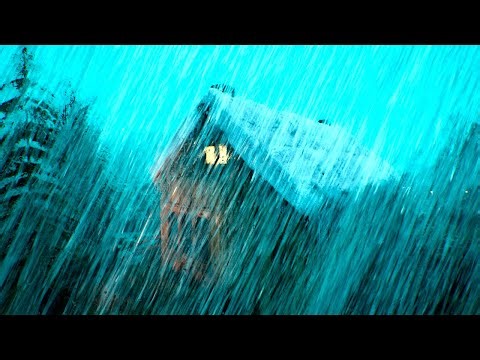 BRUTAL RAIN in BOSTON & Howling Wind Sounds for Sleeping. THUNDER Ambience. Howling Wind & RAIN