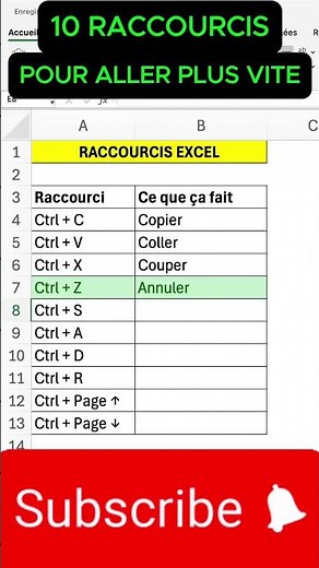 10 RACCOURCIS POUR ALLER PLUS VITE #excel #astucesdigitales #exceltips #raccourcis #astuce