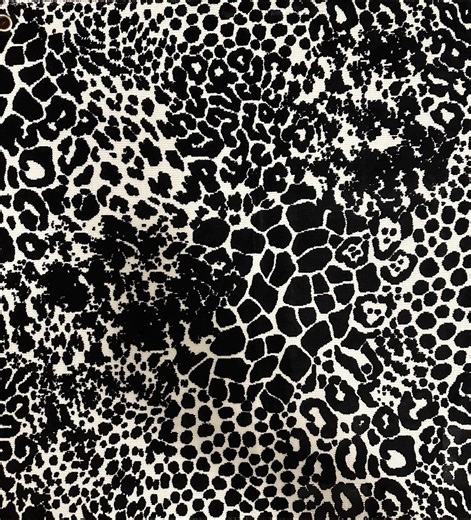 Animal Print Fabric, Sample Size, Black White, Velvet, Pillow Making, Upholstery, Sewing Quilting, Crafting - Etsy