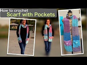 How to crochet Pocket Scarf