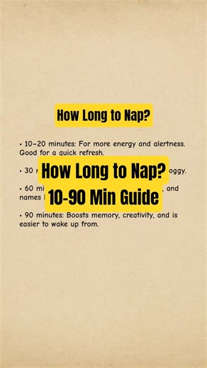 How Long Should You Nap? | Best Nap Times for Energy & Brain Power#SleepTips#HealthFacts#alphafacts